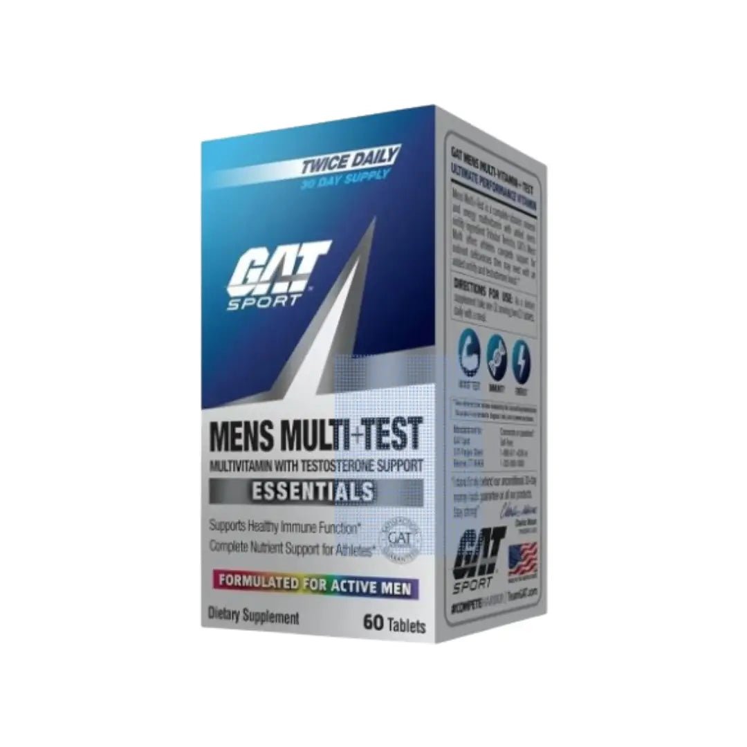 GAT Sport Men’s Multi + Test Tablets 60s – Daily Multivitamin with Testosterone and Energy Support for Men