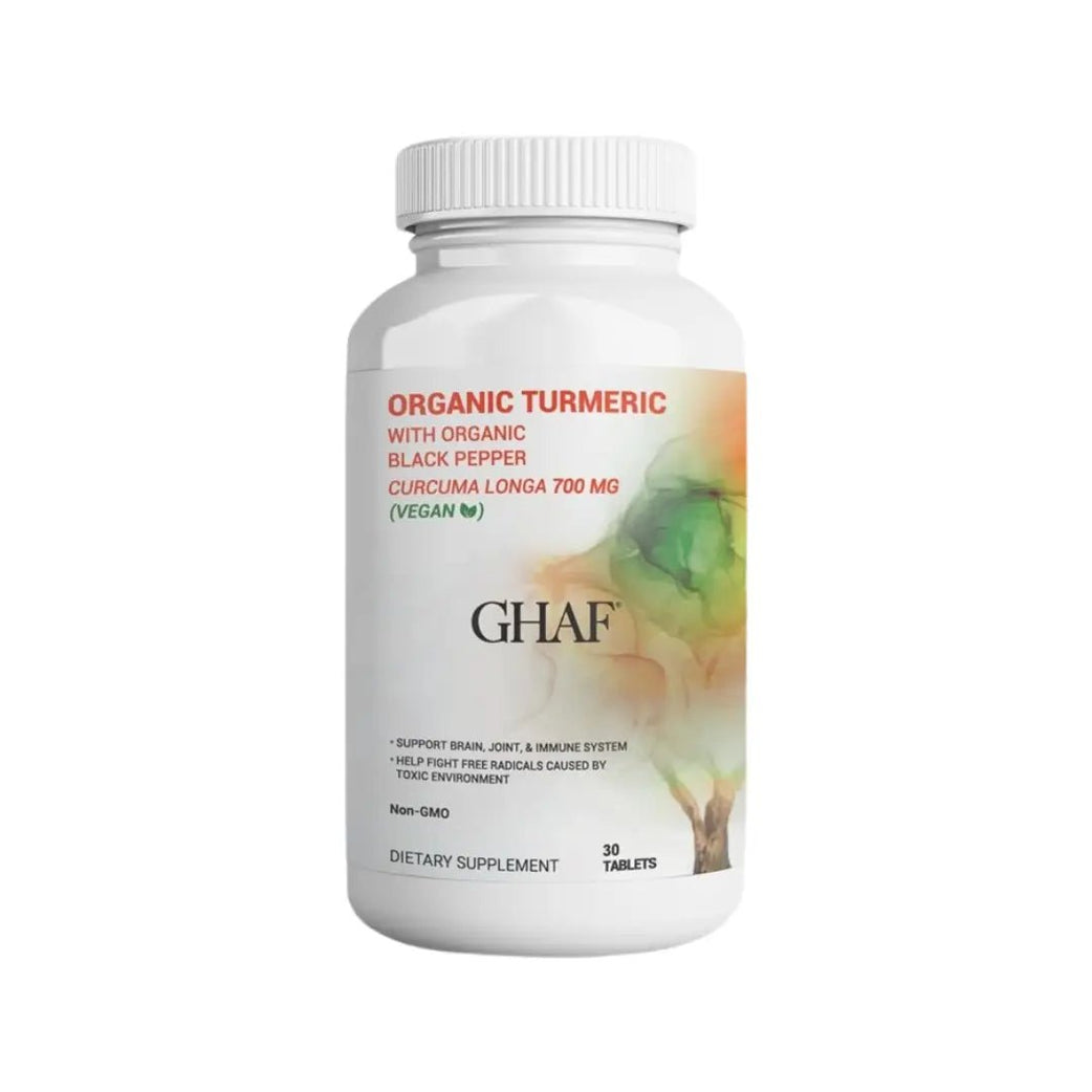 GHAF Organic Turmeric with Black Pepper Tab 60s