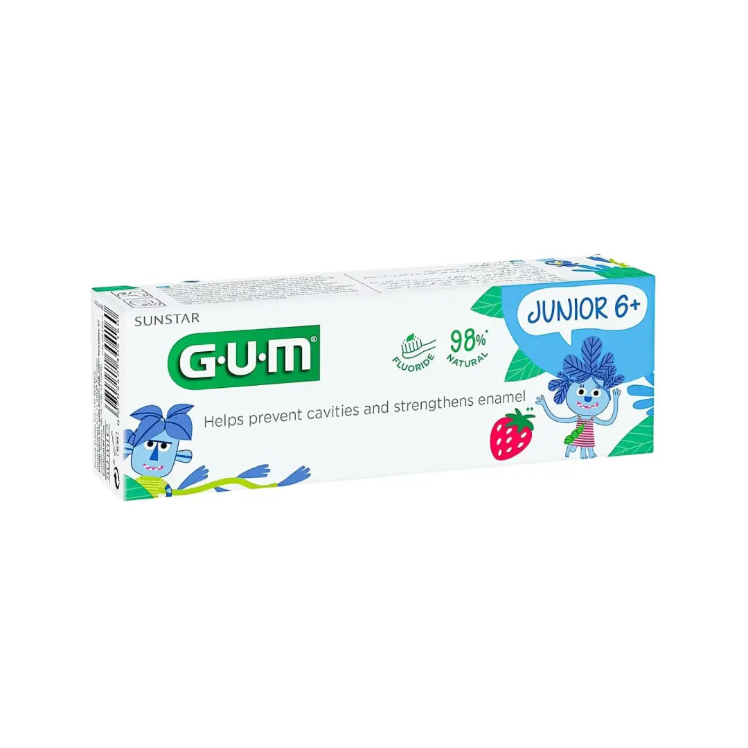 GUM Junior Toothpaste 6+ Years 50ml | Fluoride Kids Toothpaste | Cavity Protection & Enamel Strengthening