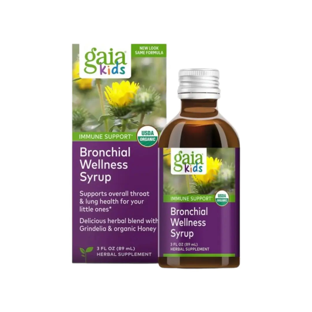 Gaia Herbs Kids Bronchial Wellness Syrup 89ml – Herbal Supplement for Children
