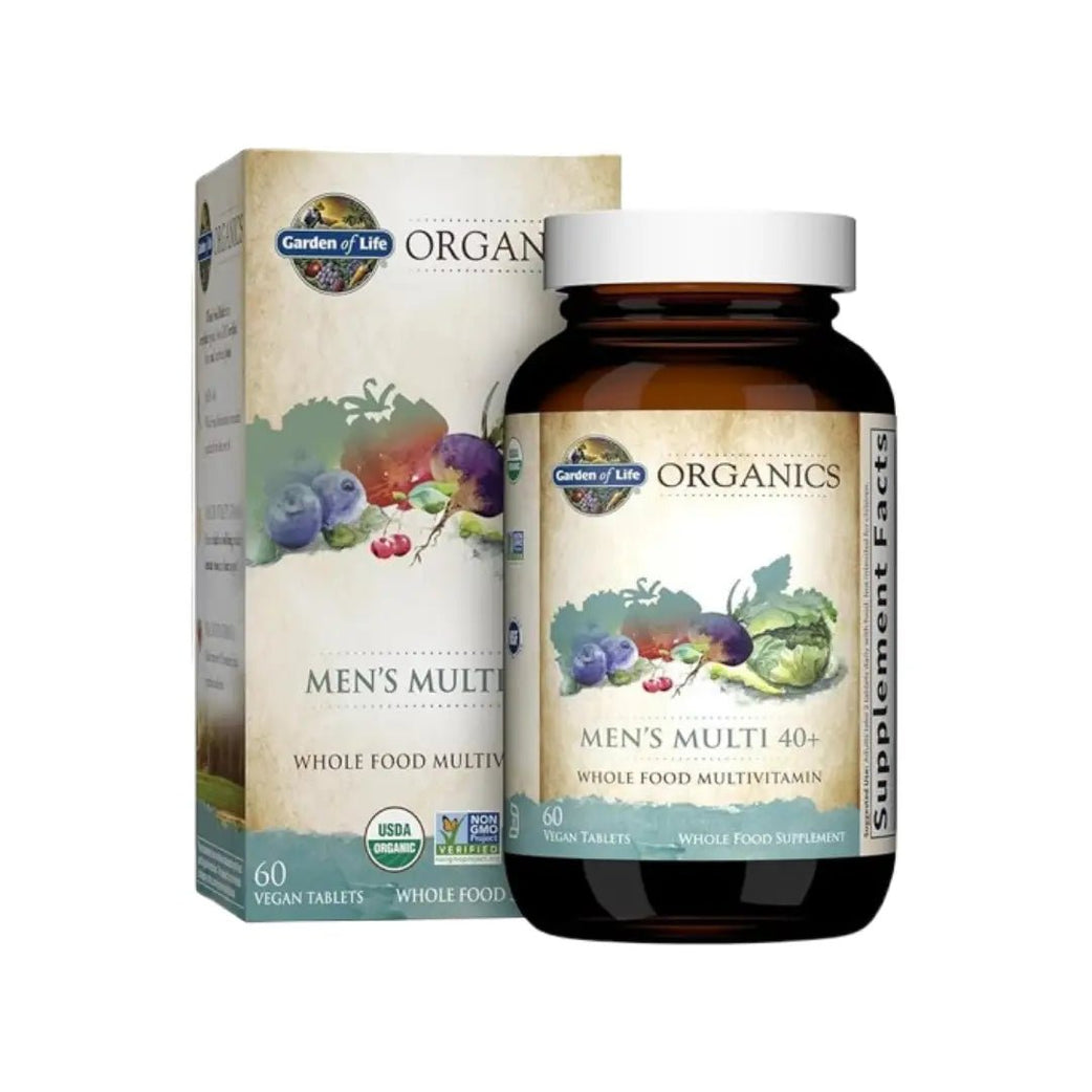 Garden of Life MyKind Men’s 40+ Multivitamins 60 Tablets – Organic whole food supplement for men’s health over 40