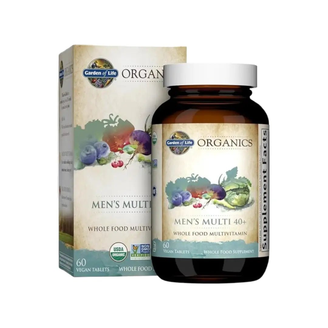Garden of Life MyKind Men’s 40+ Multivitamins 60 Tablets – Organic whole food supplement for men’s health over 40