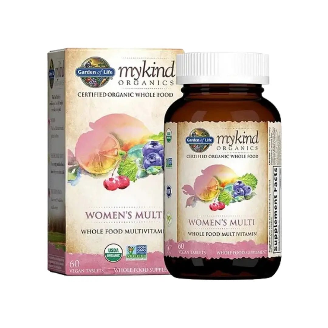 Garden of Life MyKind Women’s Multivitamin 60s – Organic Whole Food Daily Supplement for Women’s Health and Wellness