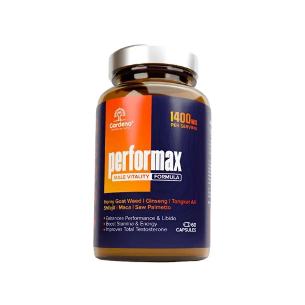 Gardeno Performax Male Vitality Formula Capsules 60s | Men’s Energy, Stamina & Performance Support Supplement