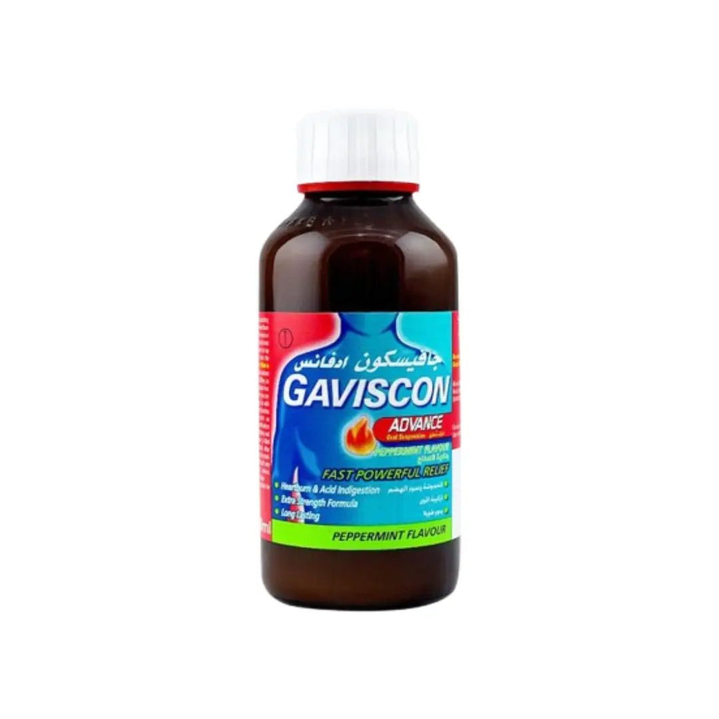 Gaviscon Advance Peppermint Liquid Suspension 300ml – Heartburn and Acid Reflux Relief Oral Suspension