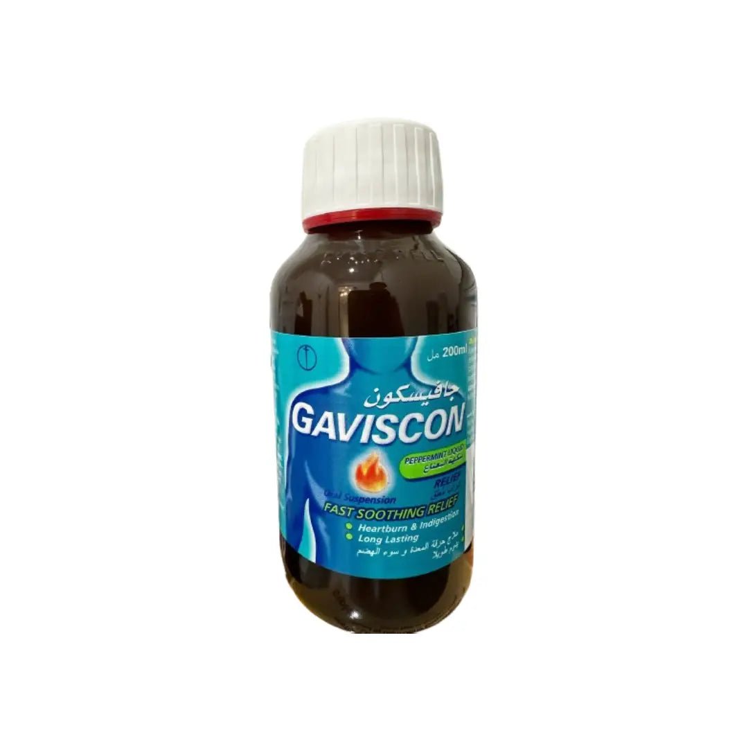 Gaviscon Peppermint Liquid Suspension 200ml – Relief for Heartburn and Acid Reflux