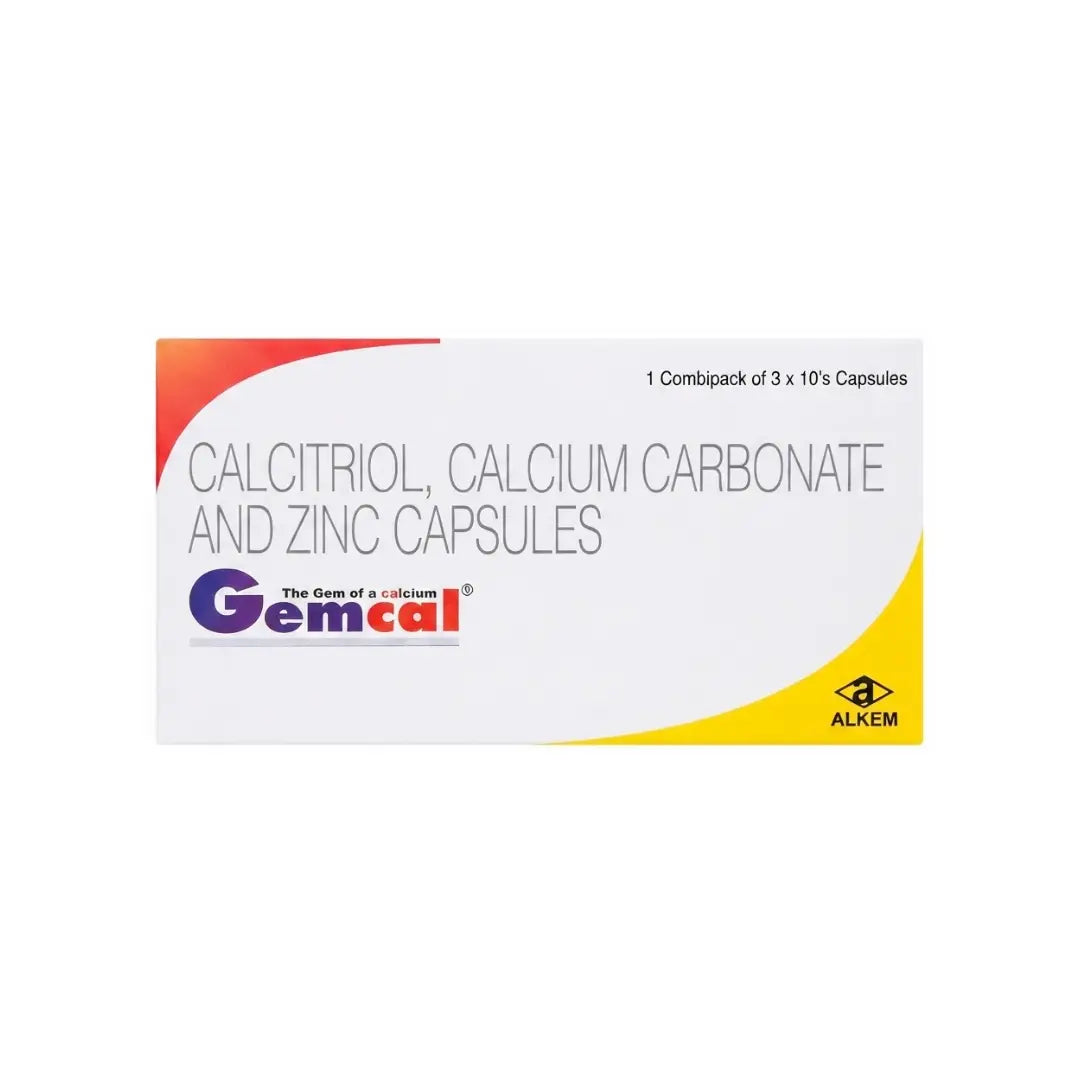 Gemcal Capsules 30s – Calcium, Magnesium, Zinc & Vitamin D Food Supplement