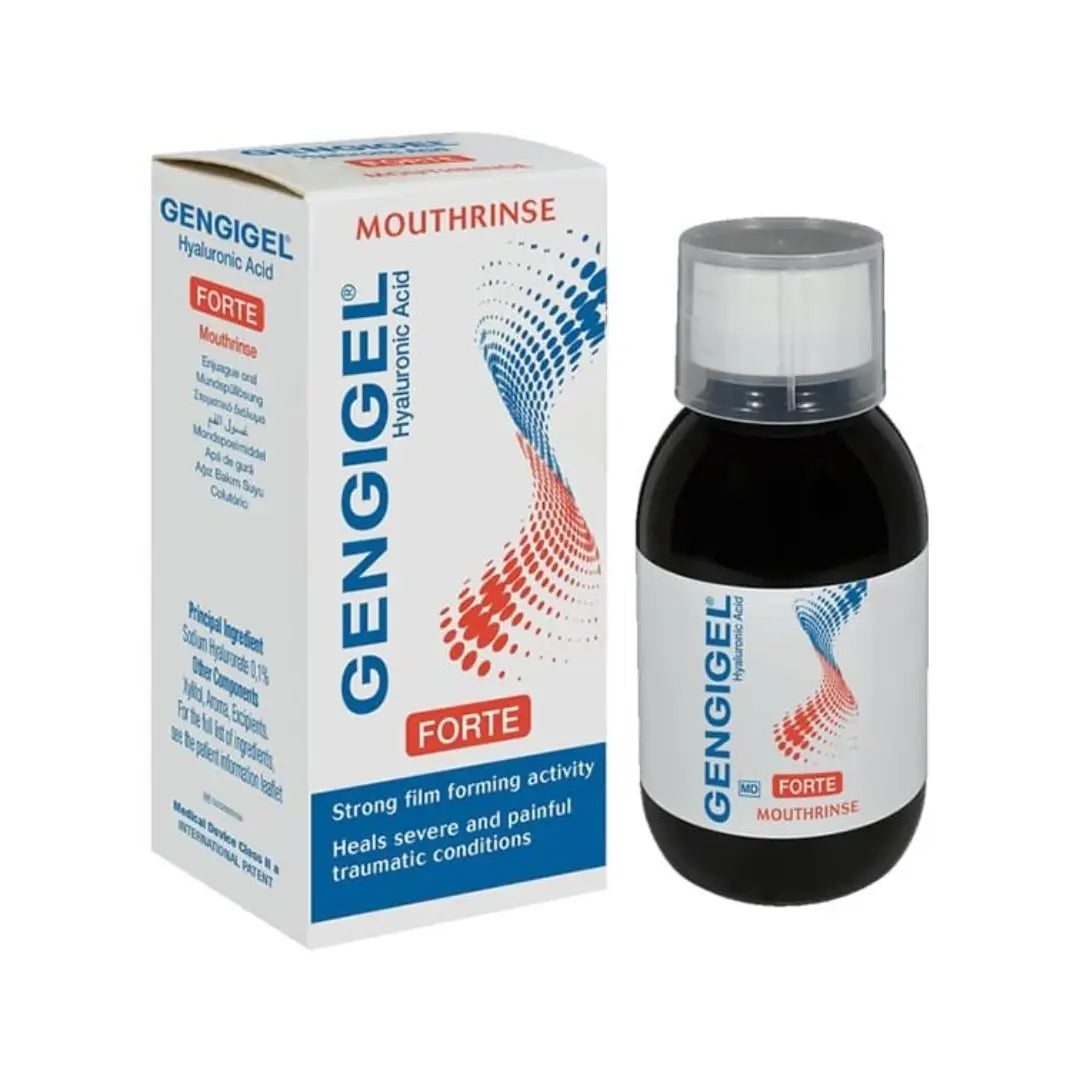 Gengigel Forte Hyaluronic Acid Mouthrinse 100ml | Oral Ulcer Care & Gum Healing Rinse | Intensive Oral Care