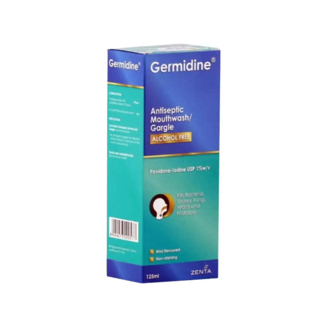 Germidine Antiseptic Mouthwash Gargle Alcohol Free 125ml – Daily Oral Hygiene Rinse