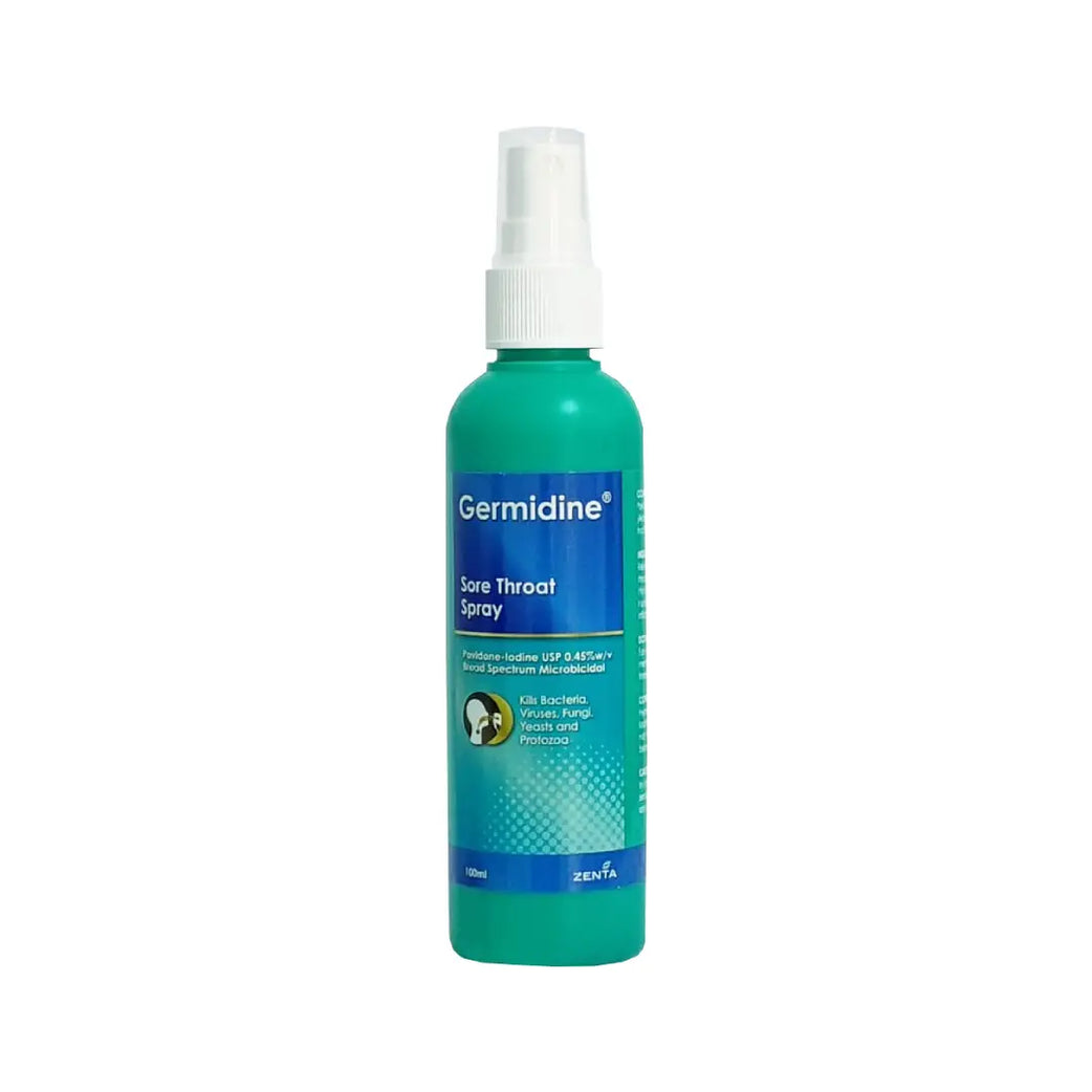 Germidine Sore Throat Spray 100ml for soothing throat irritation and relief