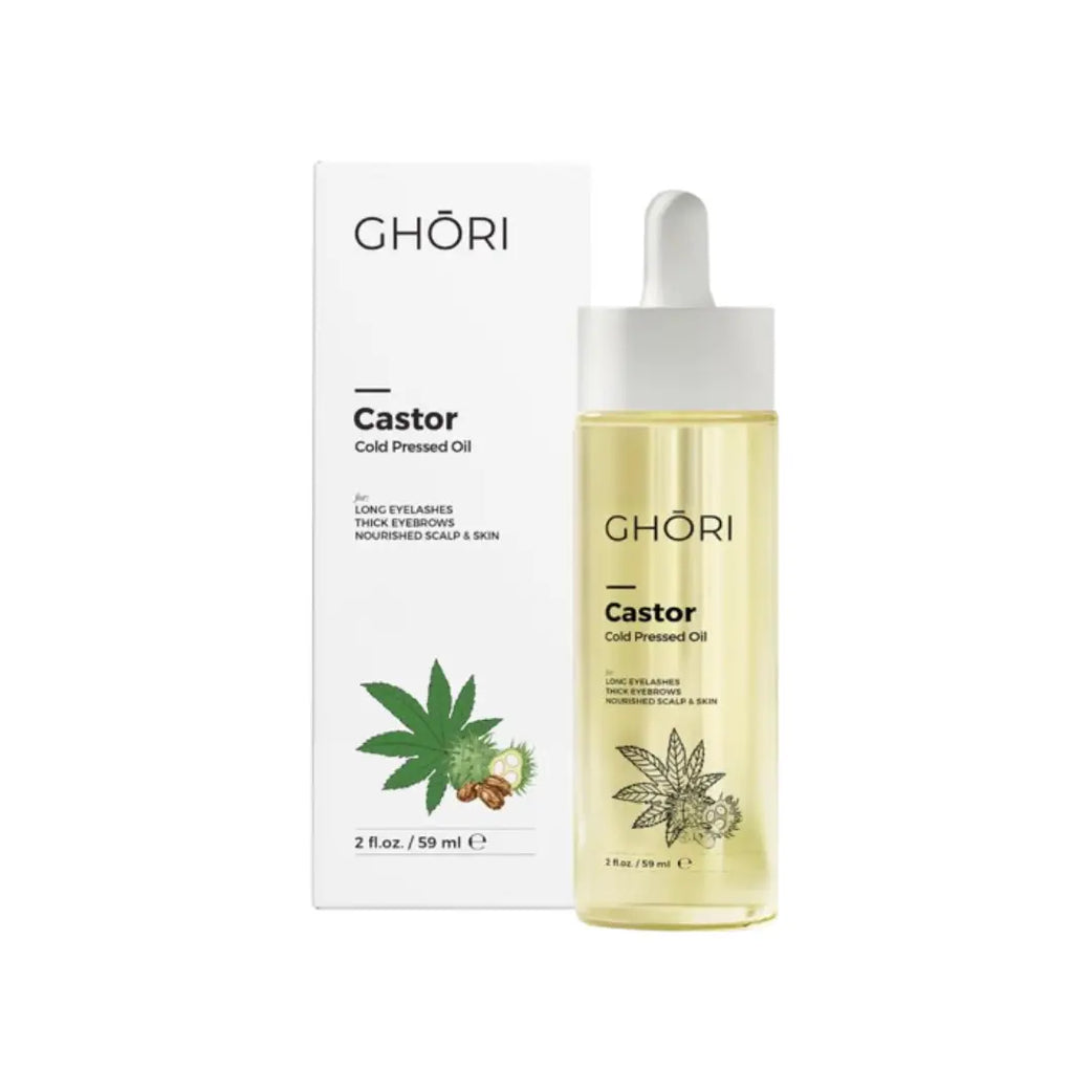 Ghori Castor Cold Pressed Oil 59ml bottle front view