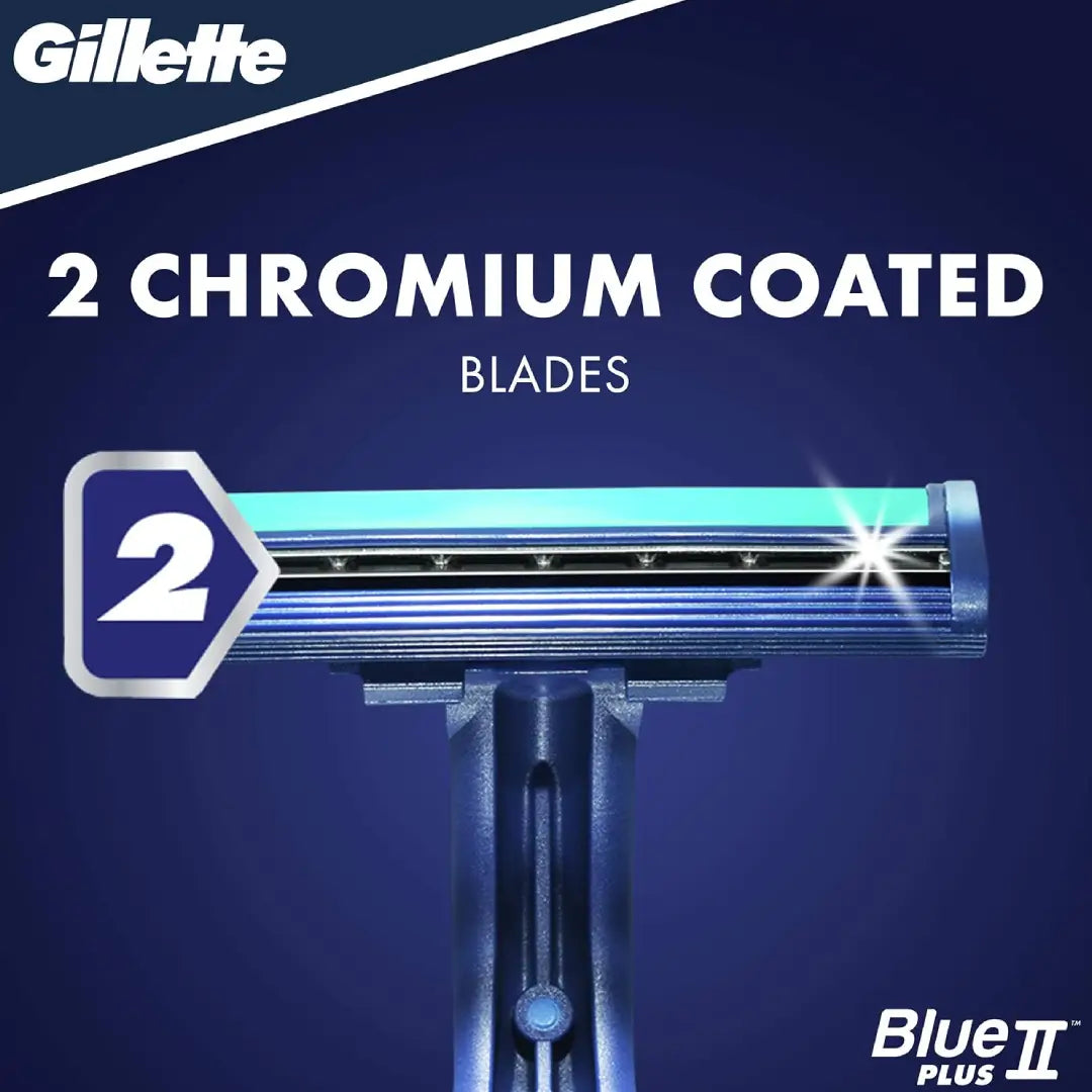 Gillette Blue Plus II Disposable Razors 5s – 2 Blade Men's Shaving Razors