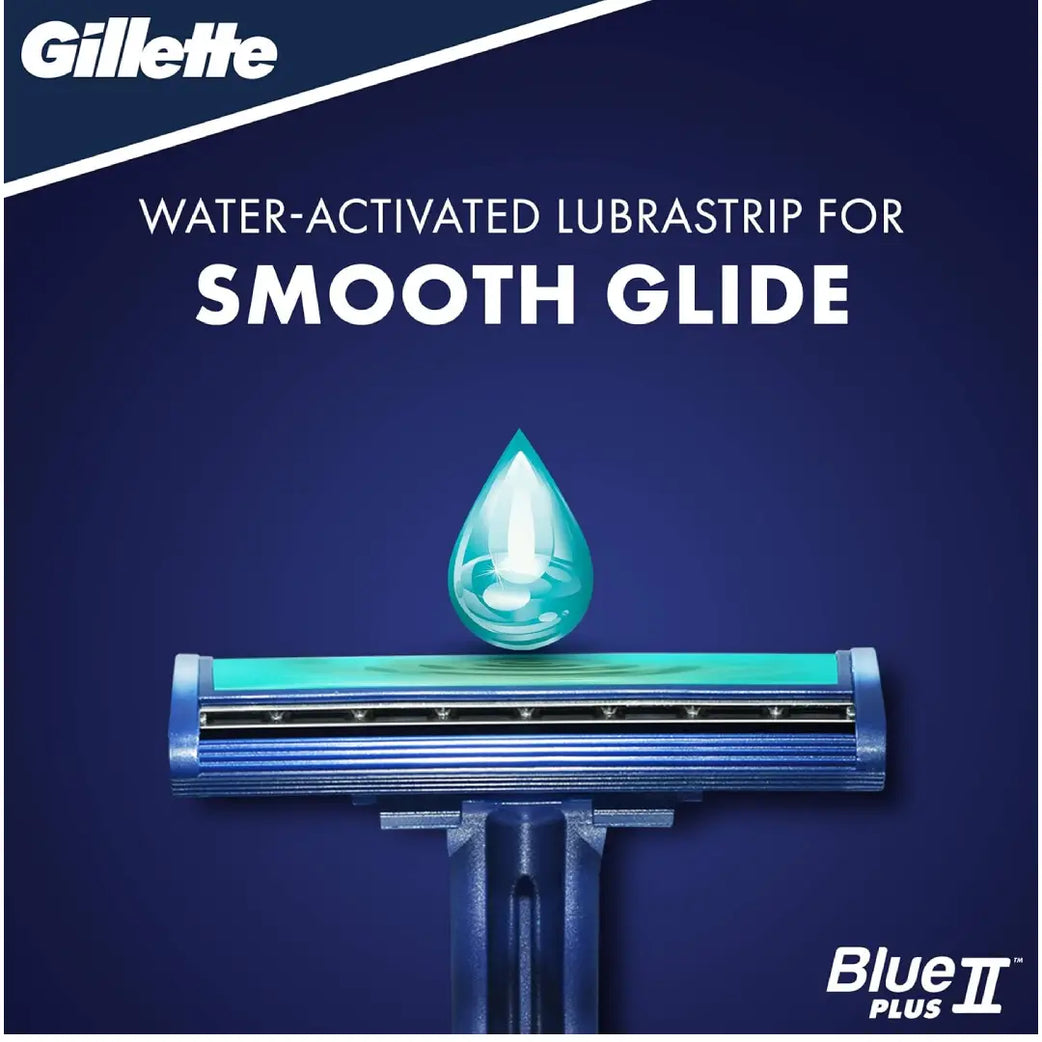 Gillette Blue Plus II Disposable Razors 5s – 2 Blade Men's Shaving Razors