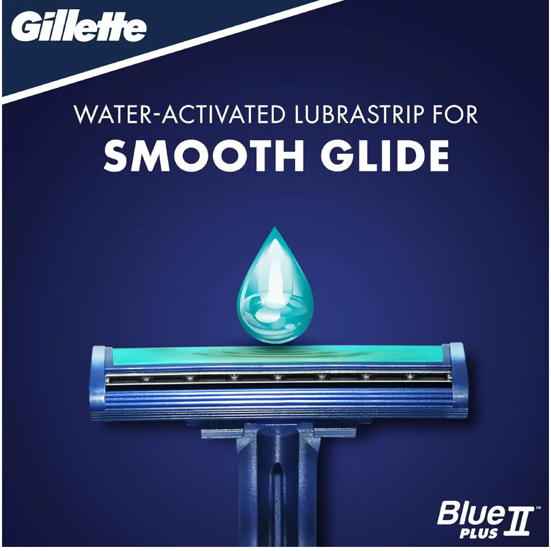 Gillette Blue Plus II Disposable Razors 5s – 2 Blade Men's Shaving Razors