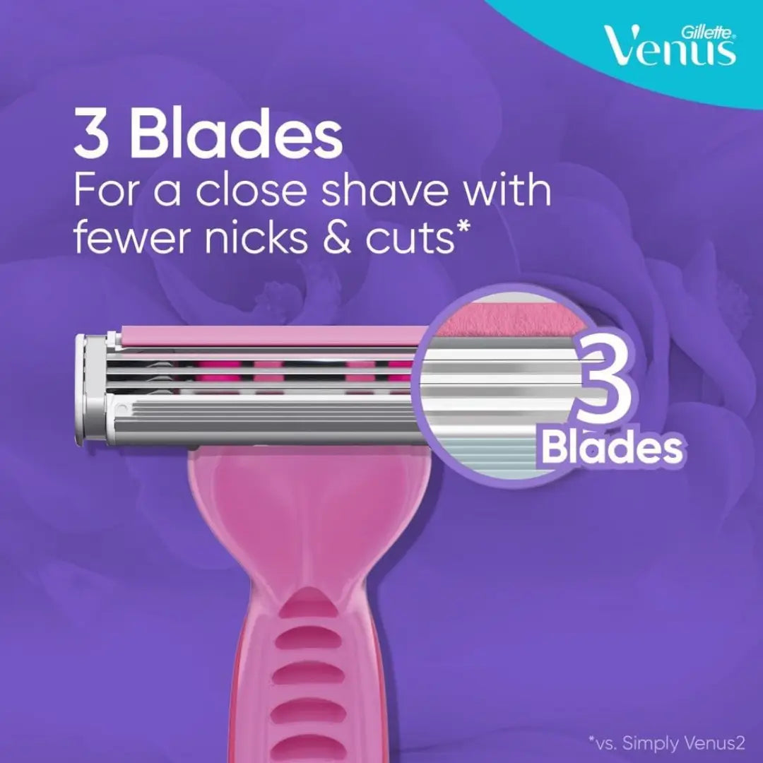 Gillette Venus Disposable Razors 3s – 3 Blade Women's Shaving Razor