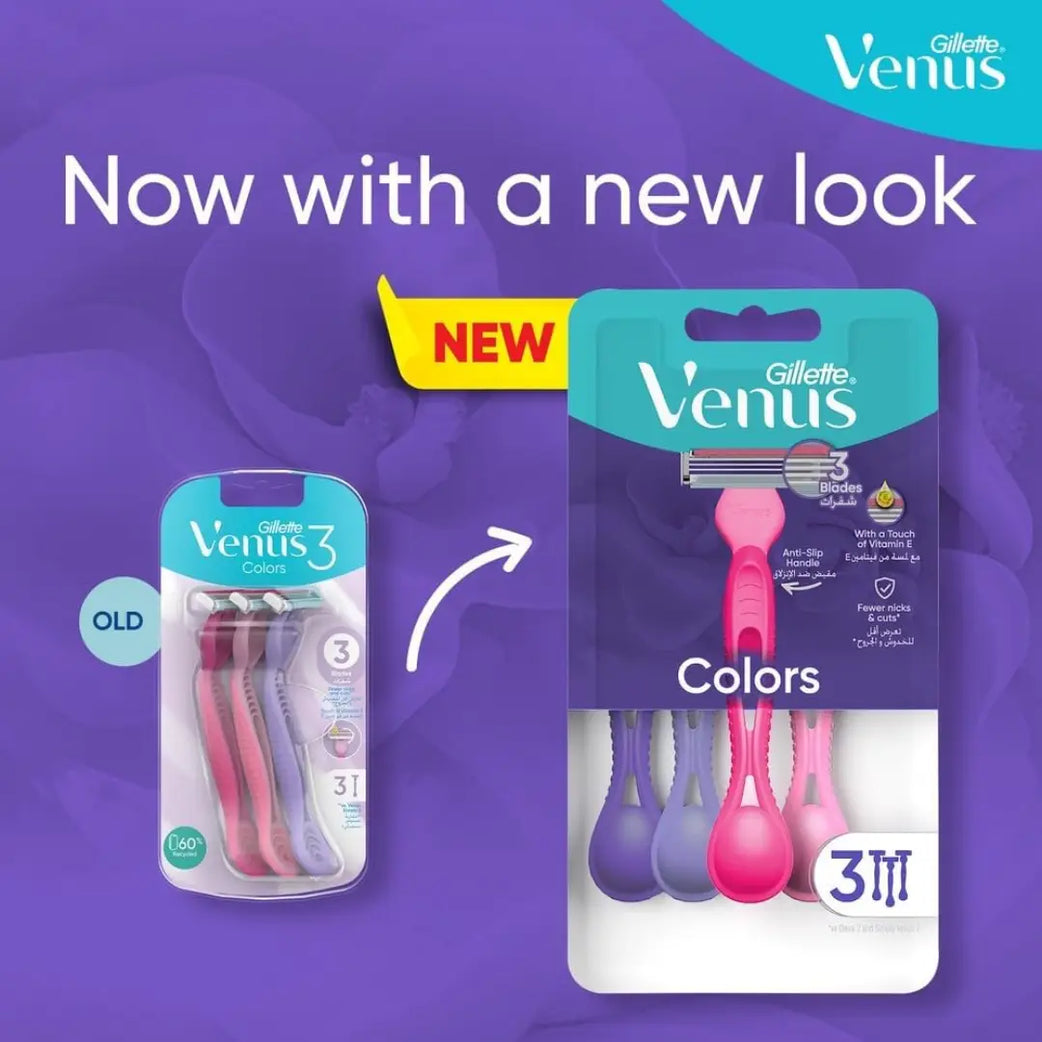 Gillette Venus Disposable Razors 3s – 3 Blade Women's Shaving Razor