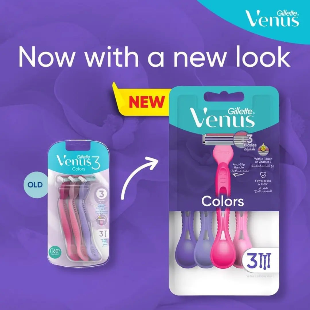 Gillette Venus Disposable Razors 3s – 3 Blade Women's Shaving Razor