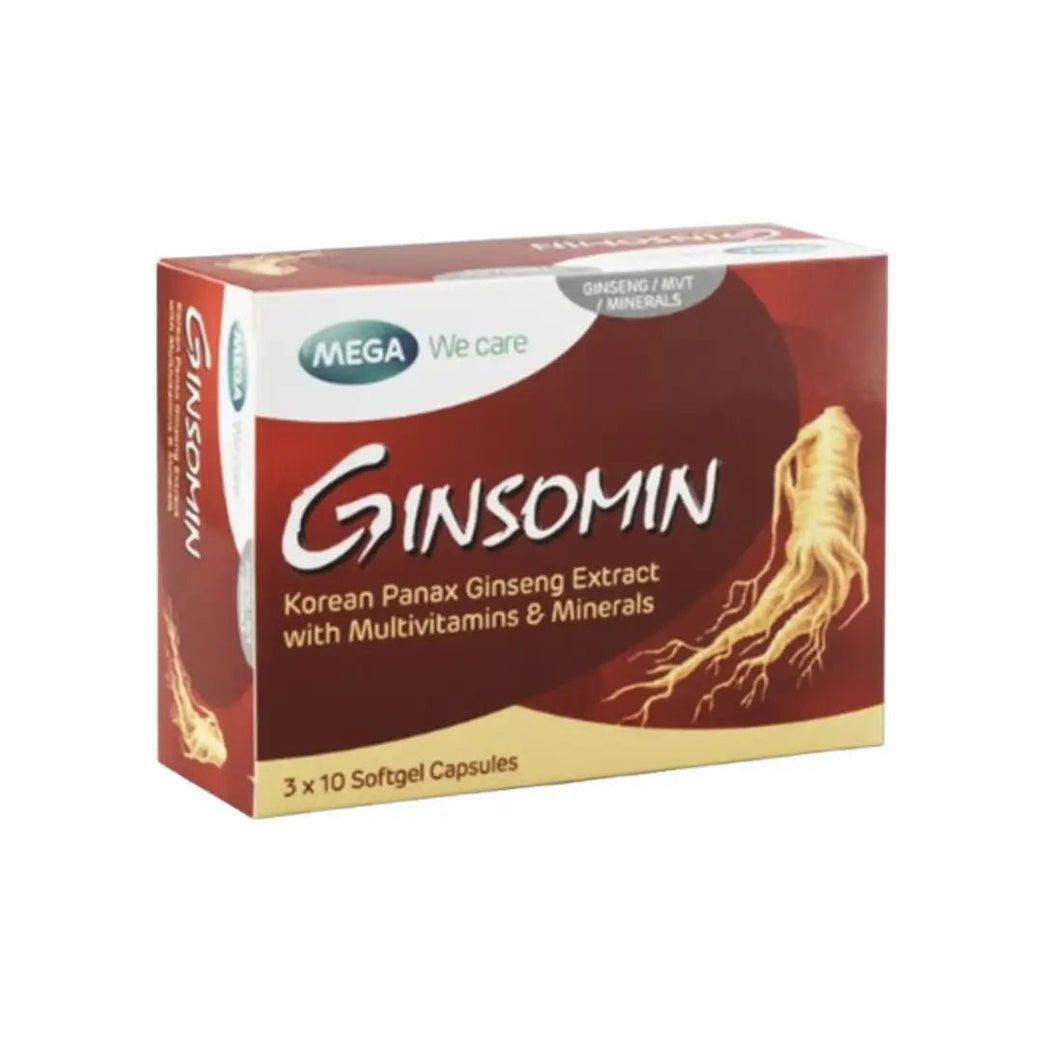 Ginsomin Capsules 30s for boosting energy, stamina, and overall health