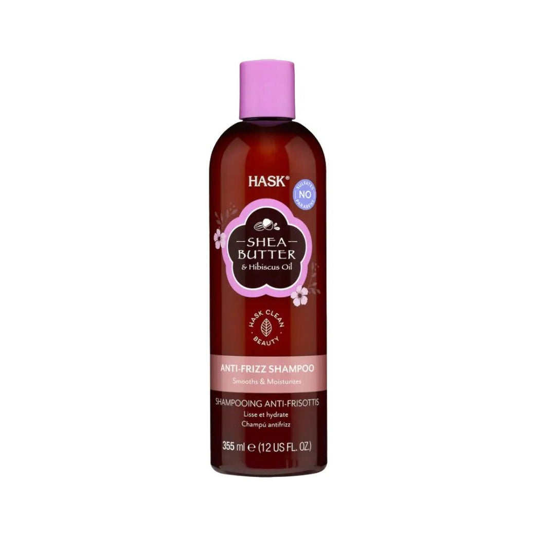 HASK Shea Butter & Hibiscus Oil Anti Frizz Shampoo 355ml