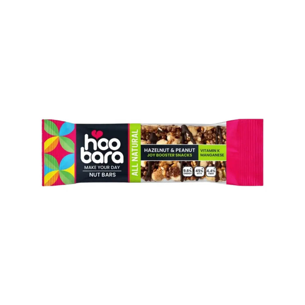 HOO BARA Hazelnut & Peanut Bar