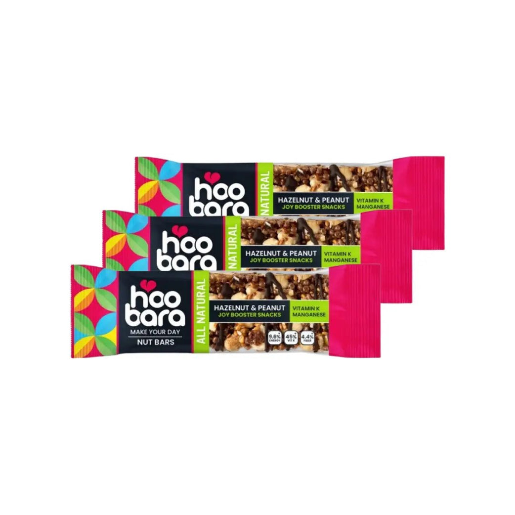 HOO BARA Hazelnut & Peanut Bar