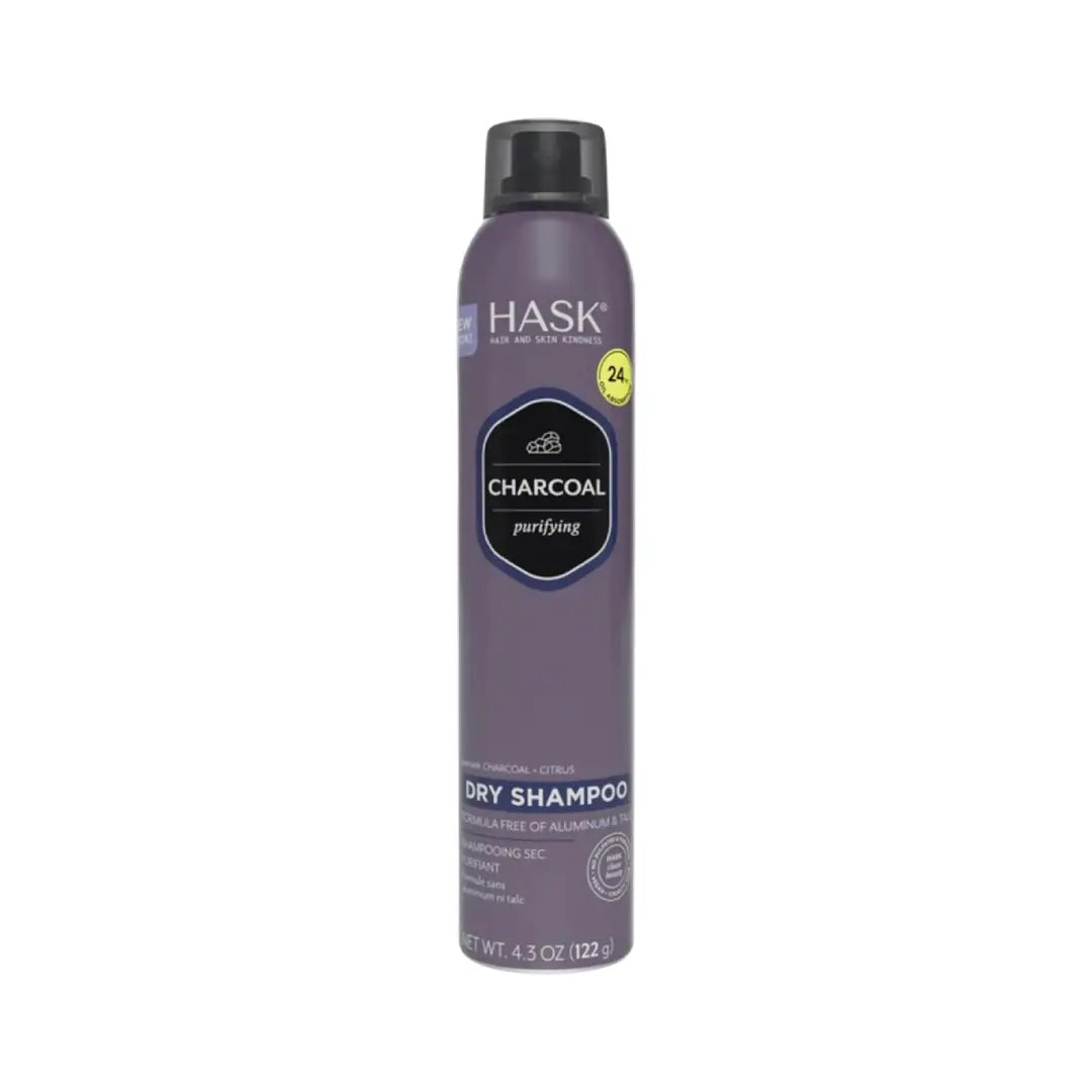HASK Charcoal Purifying Dry Shampoo 122g – Oil Absorbing Hair Refresh Spray