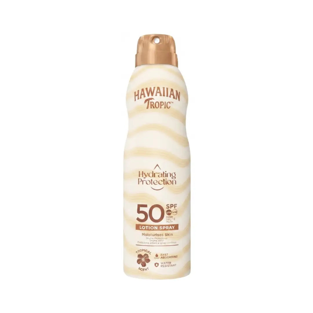 Hawaiian Tropic Hydrating Protection Lotion Spray SPF50 220ml – Broad Spectrum Sunscreen Spray