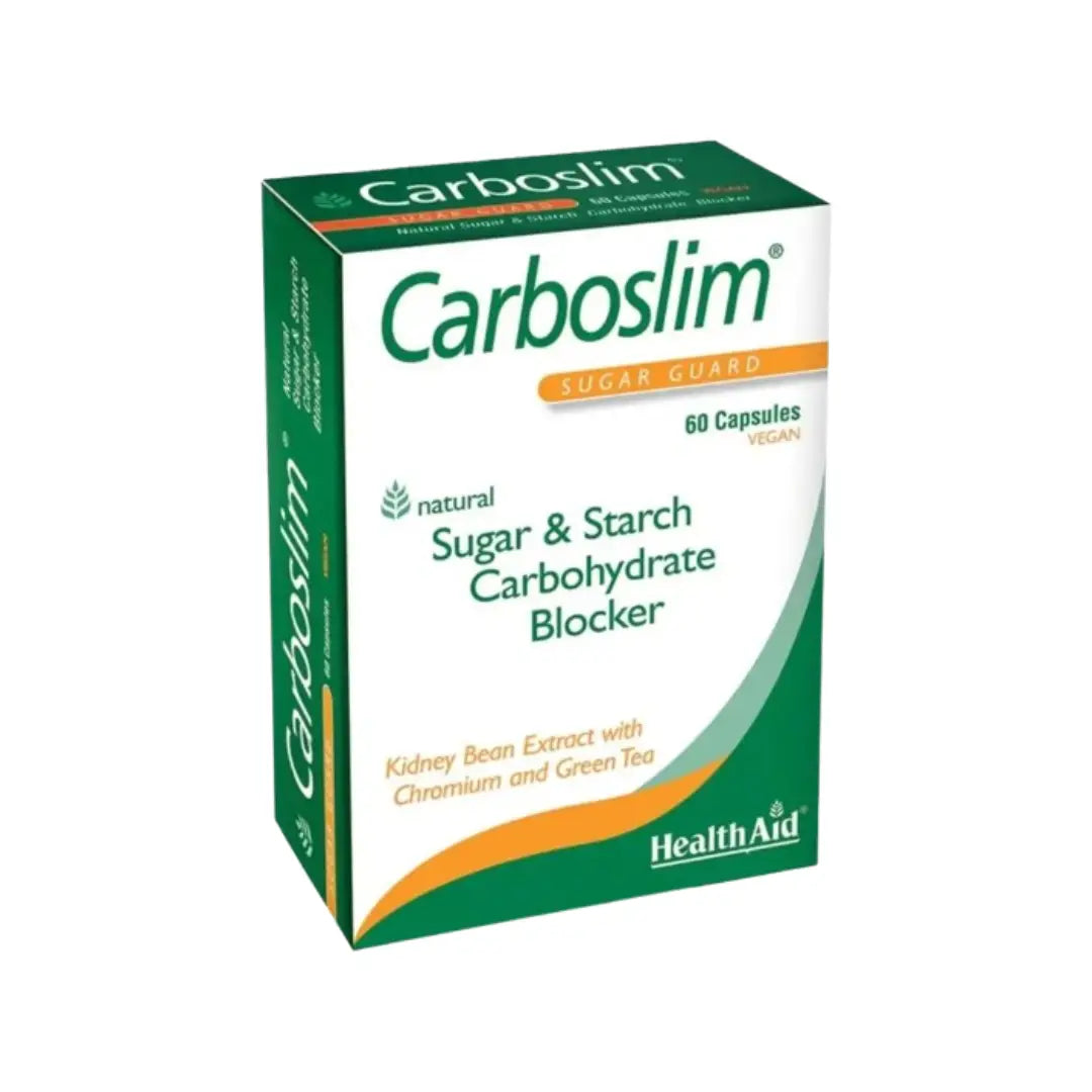 HealthAid Carboslim Sugar Guard Capsules 60s – White Kidney Bean Extract with Chromium & Green Tea