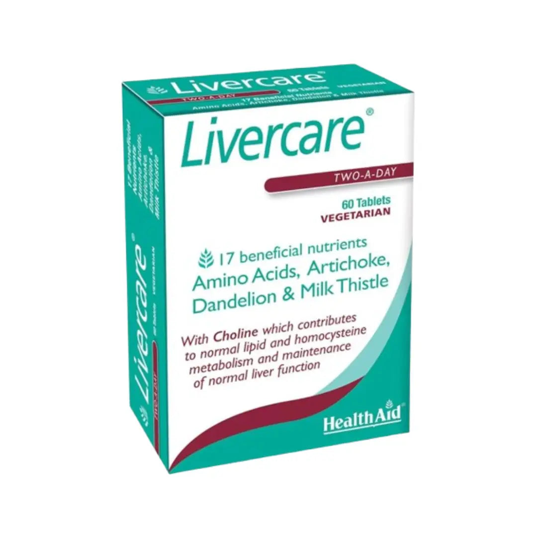 HealthAid Livercare Tablets 60s – Milk Thistle, Choline & Vitamins Food Supplement