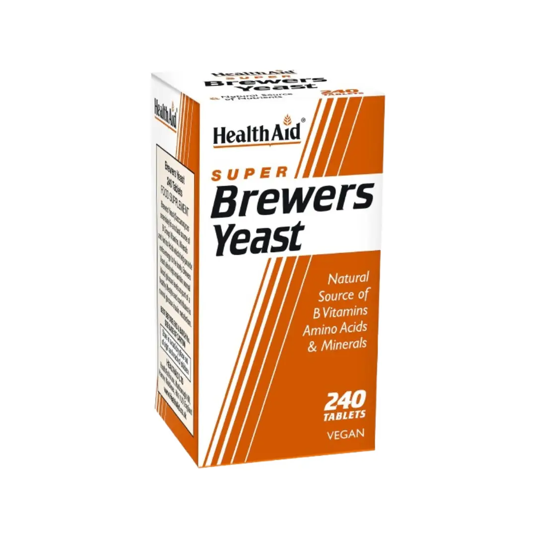 HealthAid Super Brewers Yeast Tablets 240s – Natural Source of B Vitamins, Minerals & Amino Acids