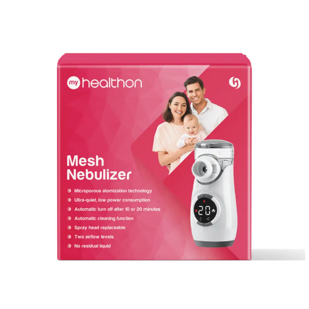 HealthOn Mesh Nebulizer portable ultrasonic nebulizer for respiratory therapy and easy breathing