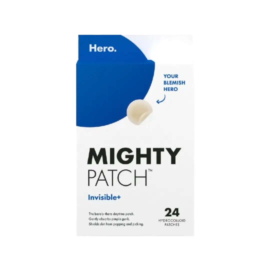 Hero Mighty Patch Invisible+ 24s Ultra Thin Hydrocolloid Pimple Patches for Discreet Blemish Care
