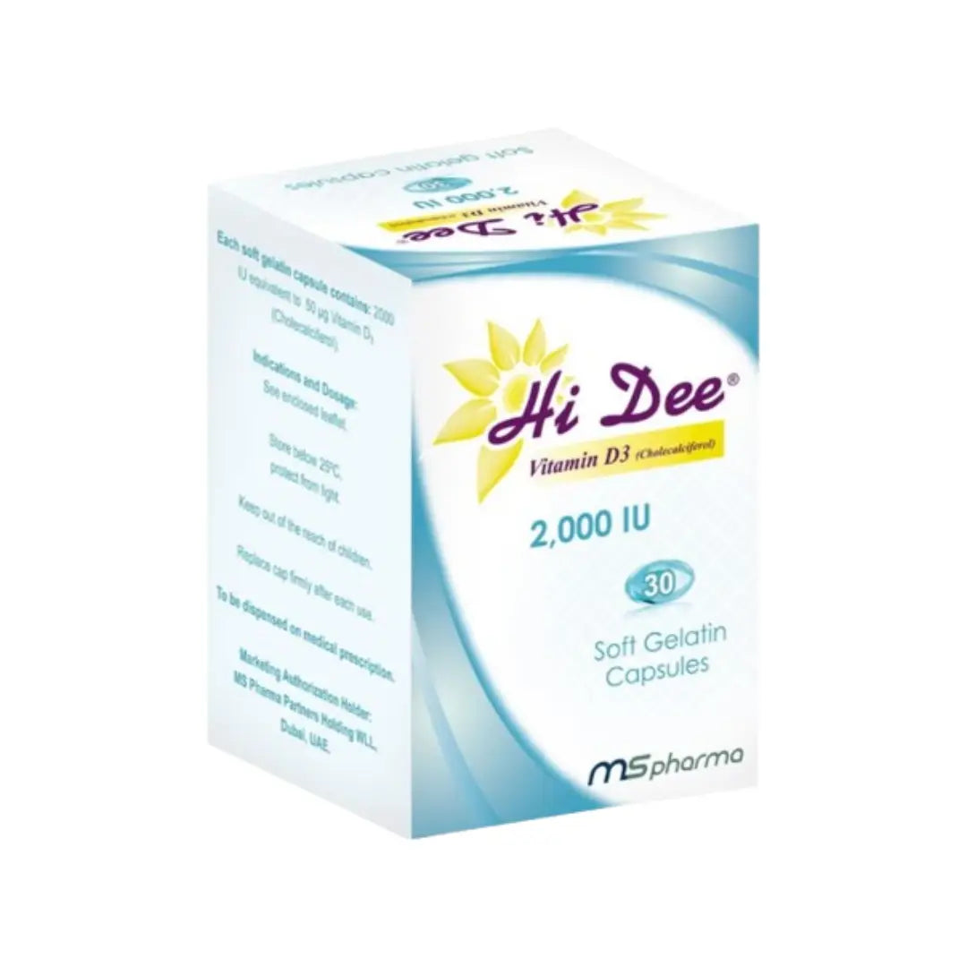 Hi Dee Vitamin D3 2000 IU Capsules 30s – Daily Bone & Immune Support Supplement