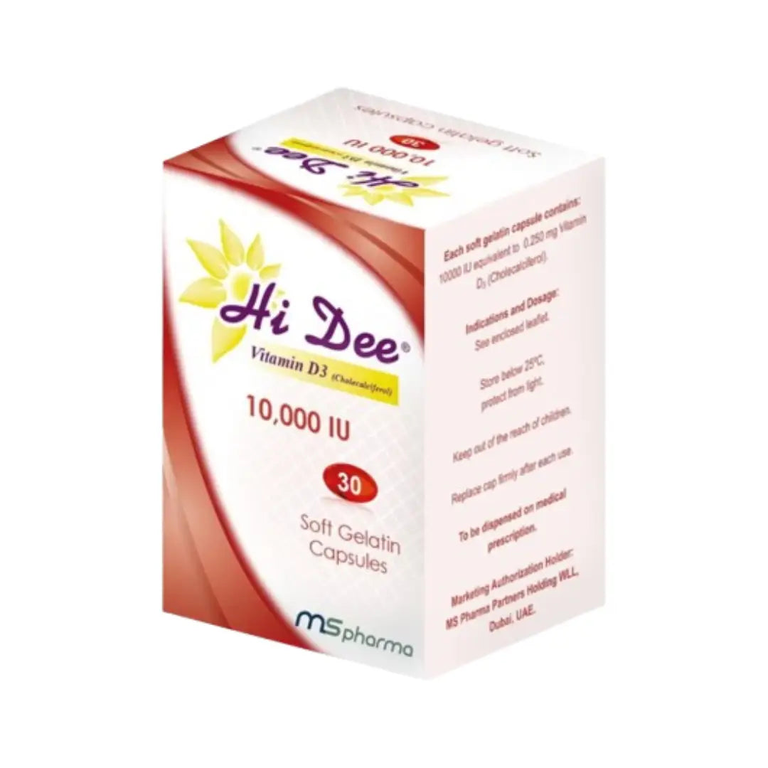 Hi Dee Vitamin D3 10,000 IU Softgel Capsules 30s – High Strength Vitamin D Supplement