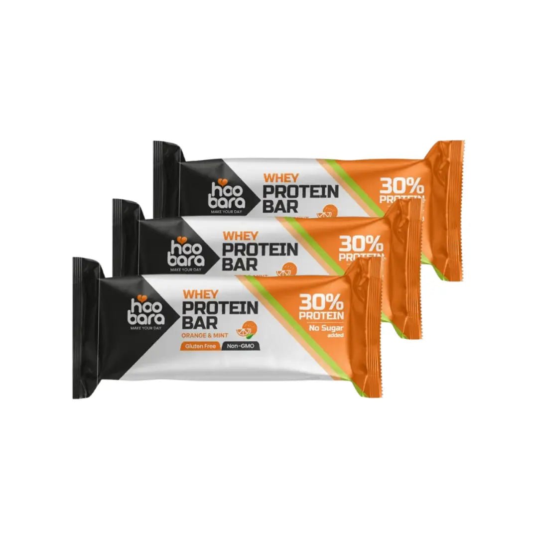 Hoo Bara Orange & Mint Whey Protein Bar 50g