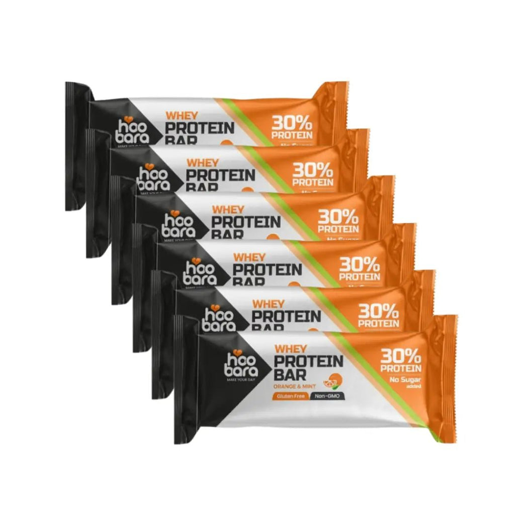 Hoo Bara Orange & Mint Whey Protein Bar 50g