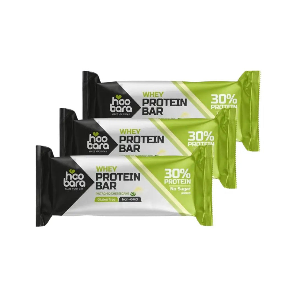 Hoo Bara Pistachio Cheesecake Whey Protien Bar 50g