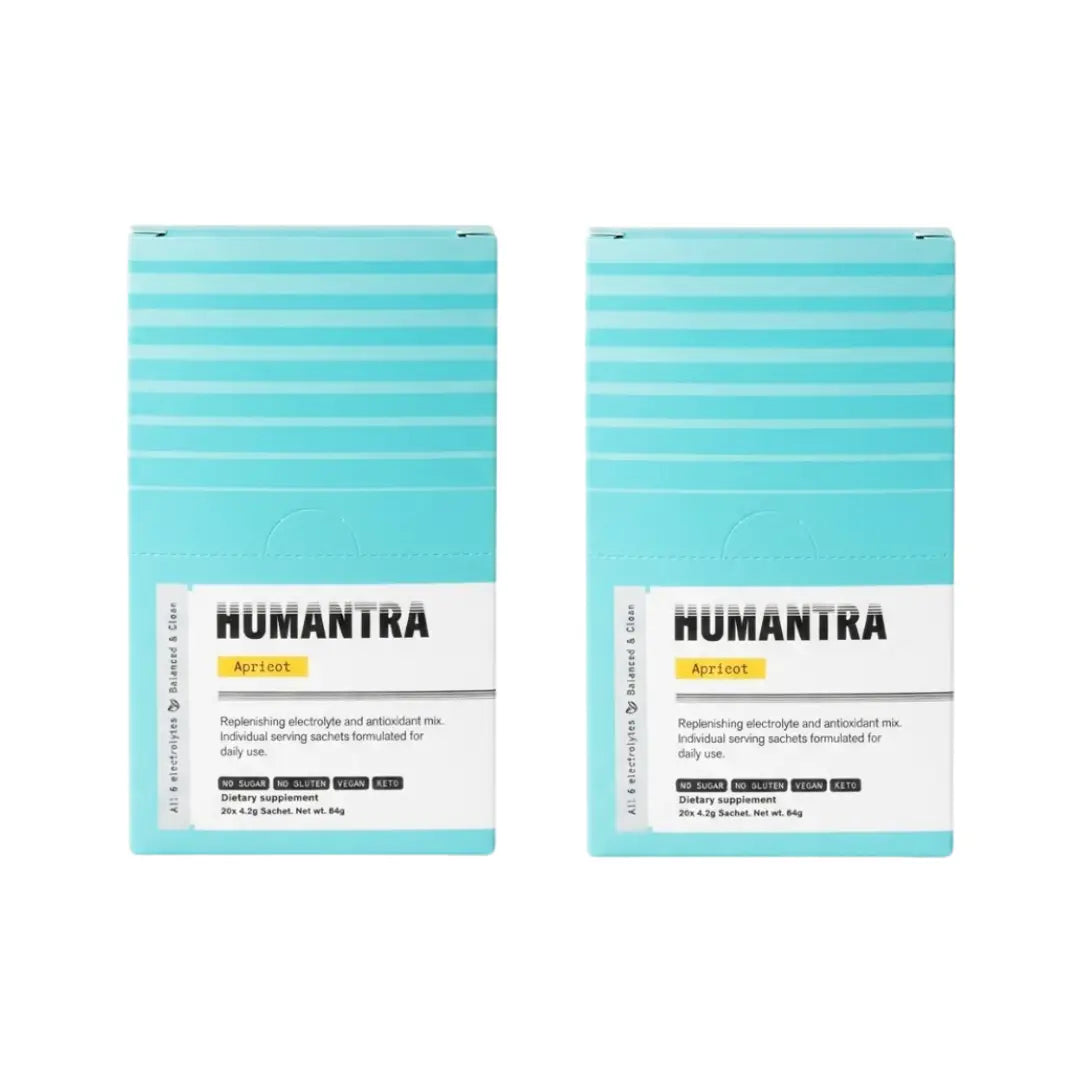 
Humantra Hydration Packets Sachets 20s Pack of 2 Apricot -  Electrolyte Hydration Drink Mix
