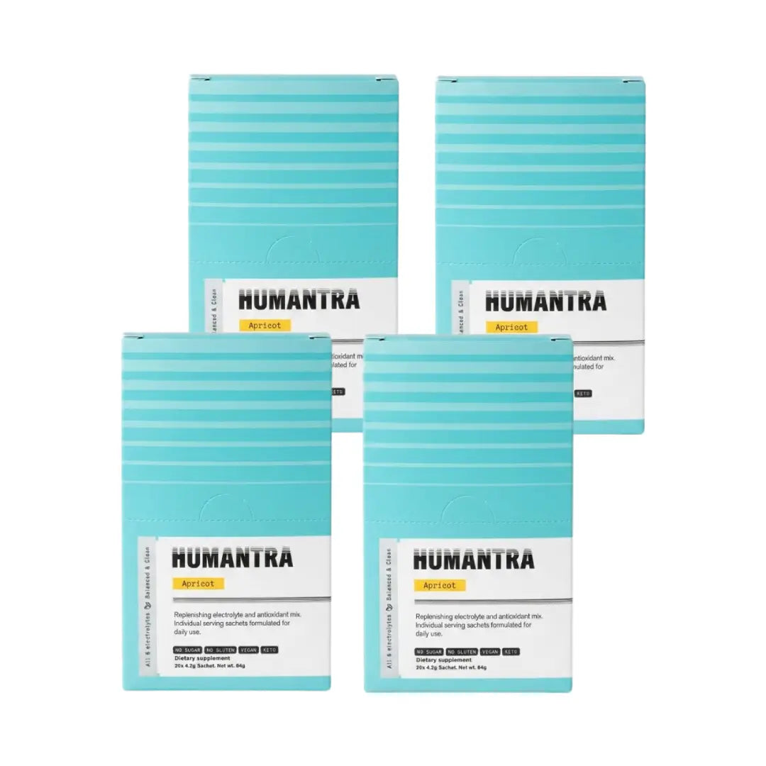 Humantra Hydration Packets Sachets 20s Pack of 4 Apricot -  Electrolyte Hydration Drink Mix