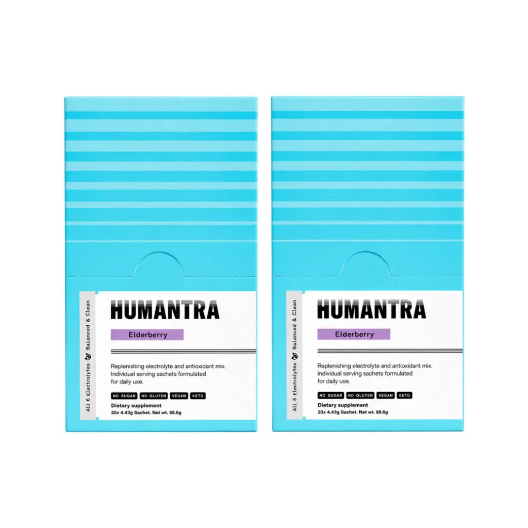 Humantra Hydration Packets Elderberry Flavor Sachets 20s – Electrolyte Hydration Drink Mix