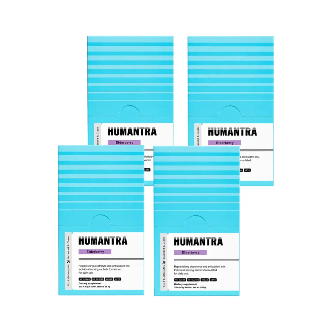 Humantra Hydration Packets Elderberry Flavor Sachets 20s – Electrolyte Hydration Drink Mix
