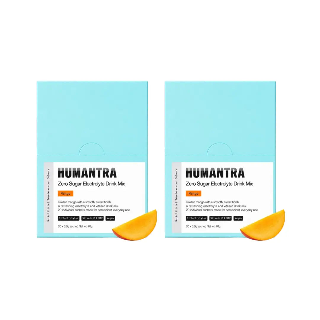 Humantra Hydration Packets Mango Flavor Sachets 20s Pack of 2 – Electrolyte Hydration Drink Mix