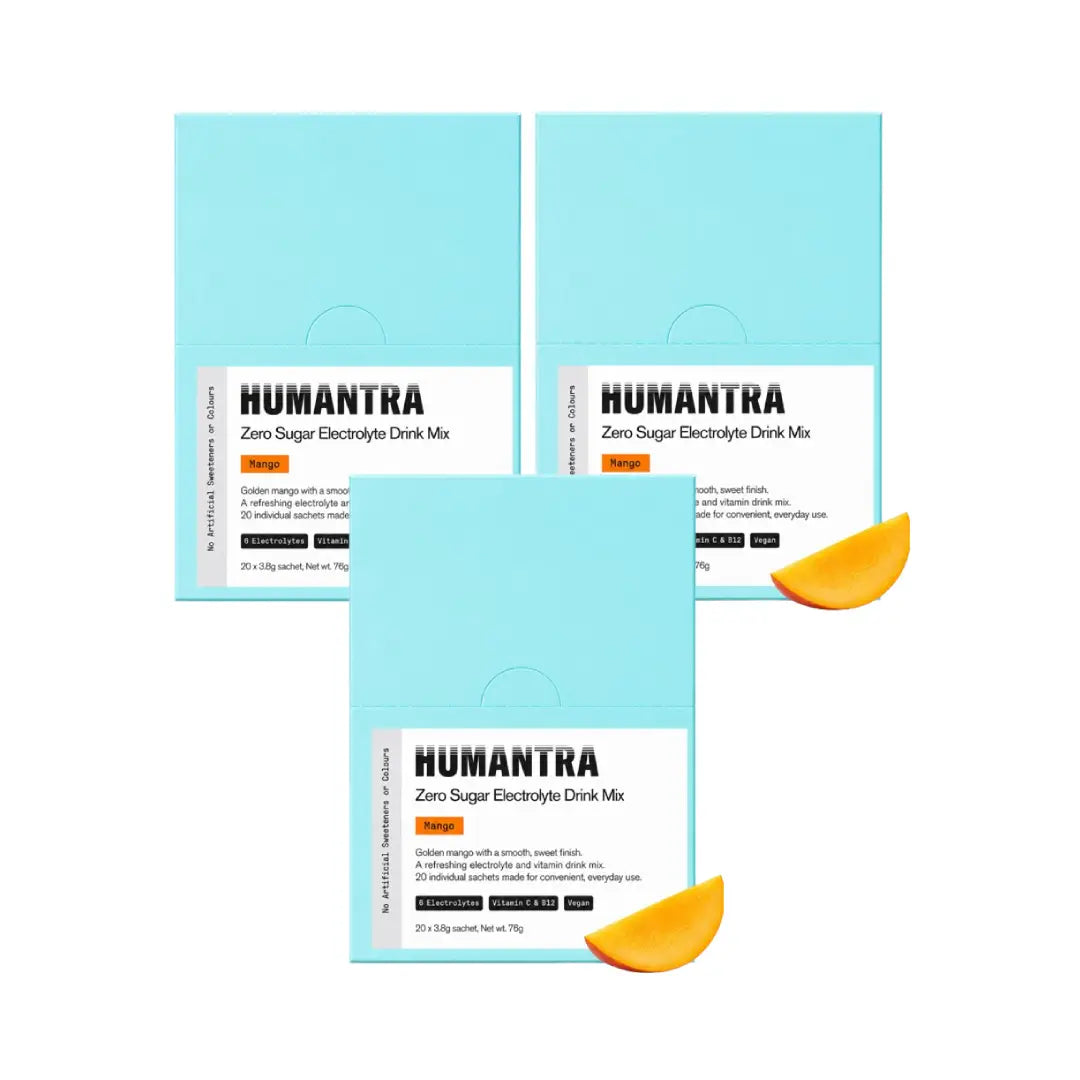 Humantra Hydration Packets Mango Flavor Sachets 20s Pack of 3 – Electrolyte Hydration Drink Mix