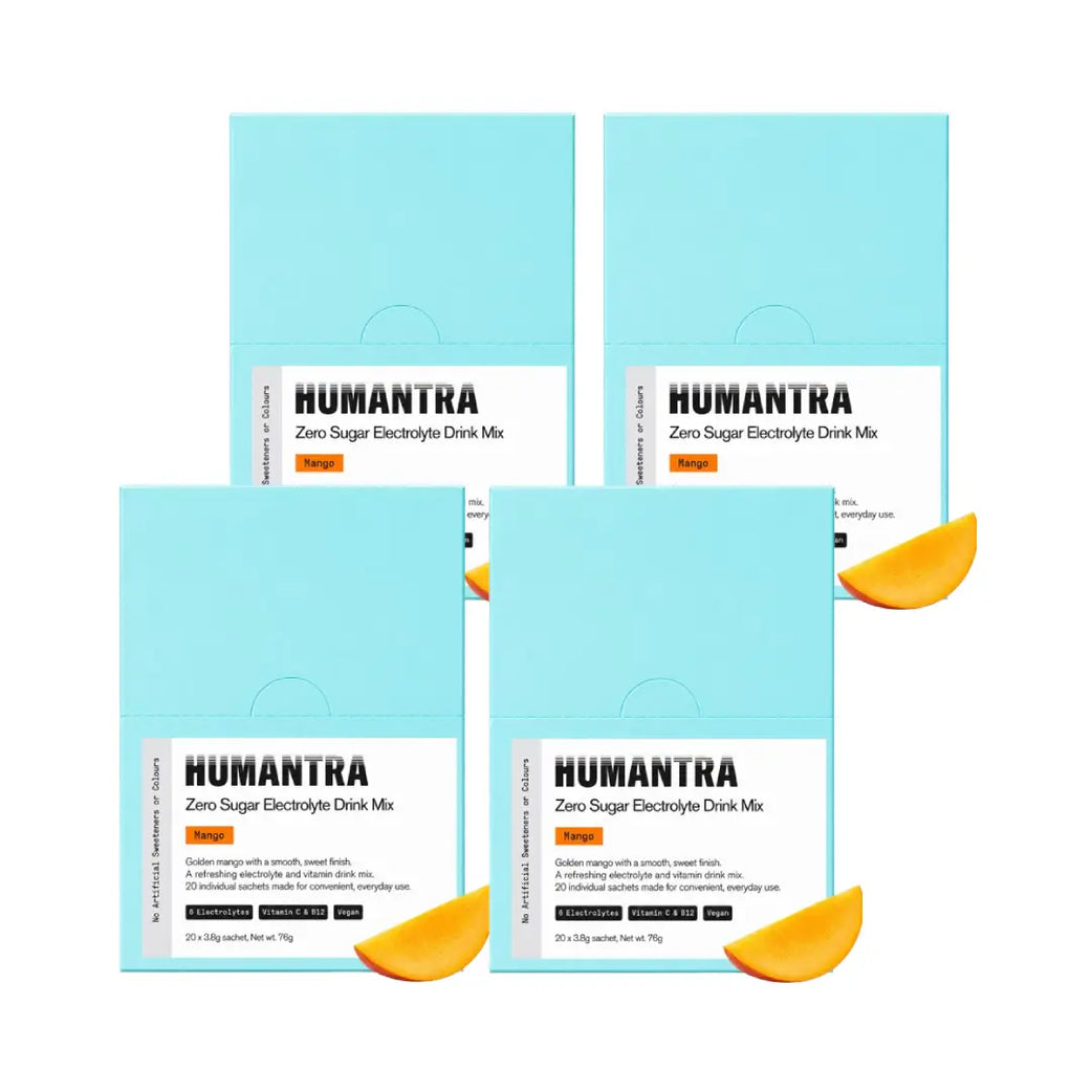 Humantra Hydration Packets Mango Flavor Sachets 20s Pack of 3 – Electrolyte Hydration Drink Mix