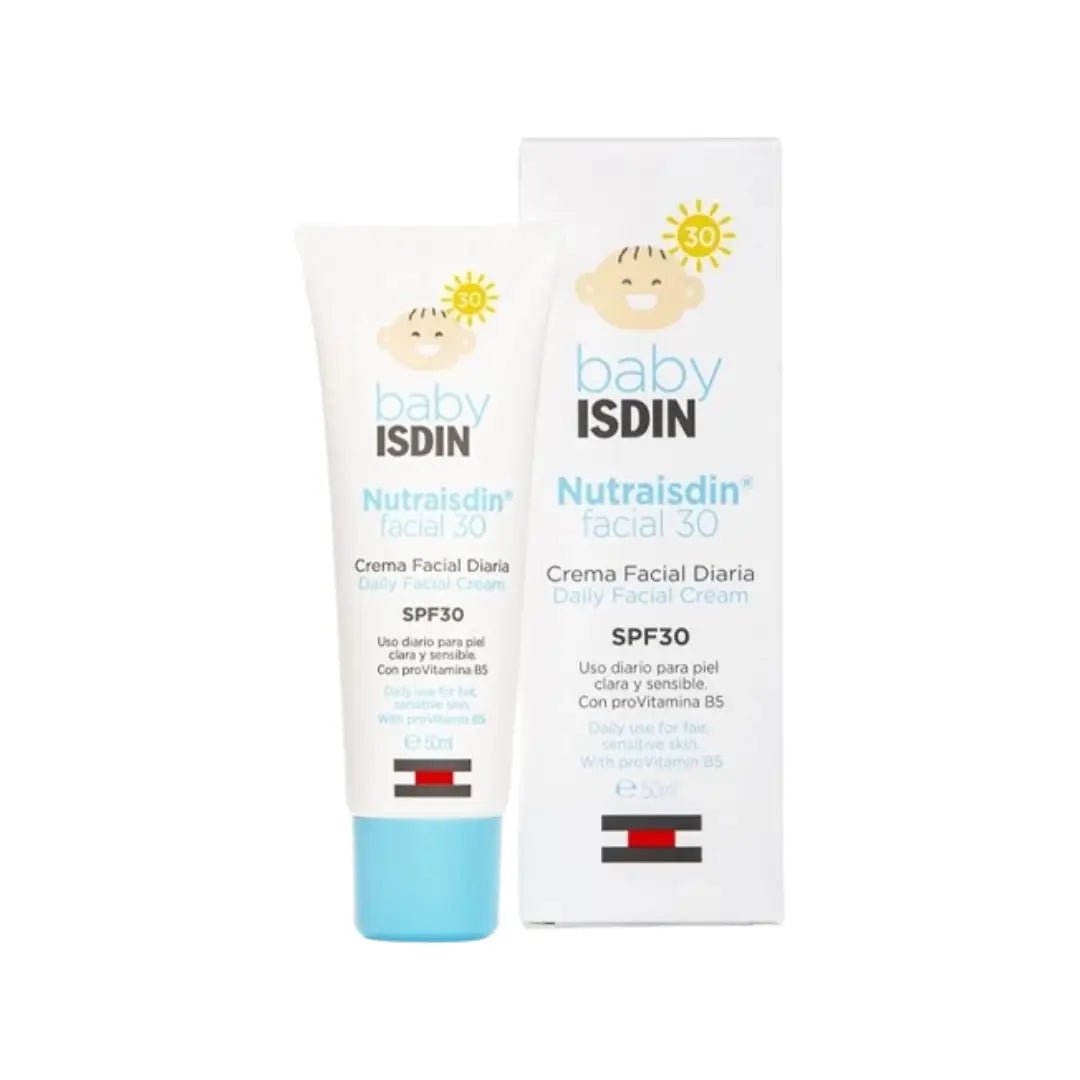 ISDIN Baby Nutraisdin SPF30 Facial Cream 50ml – Gentle Daily Sun Protection for Baby Skin