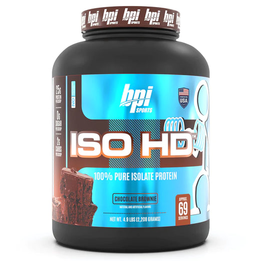 BPI Sports ISO HD 100% بروتين معزول نقي 69 حصة براوني الشوكولاتة