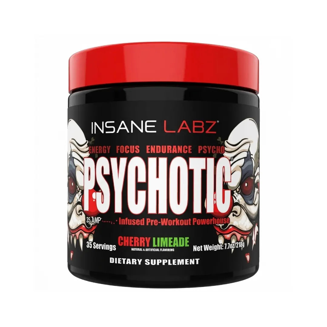 Insane Labz Psychotic Pre-Workout Powder 218g Cherry Limeade – 35 Servings