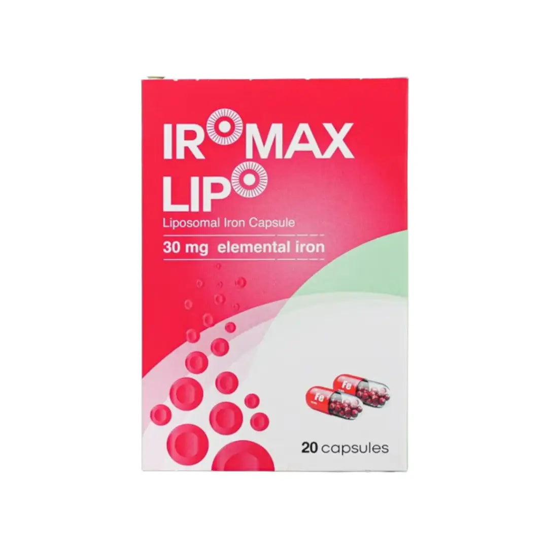 Iromax Lipo 30mg Capsules 20s | Iron Supplement for Healthy Iron Levels & Daily Nutritional Support