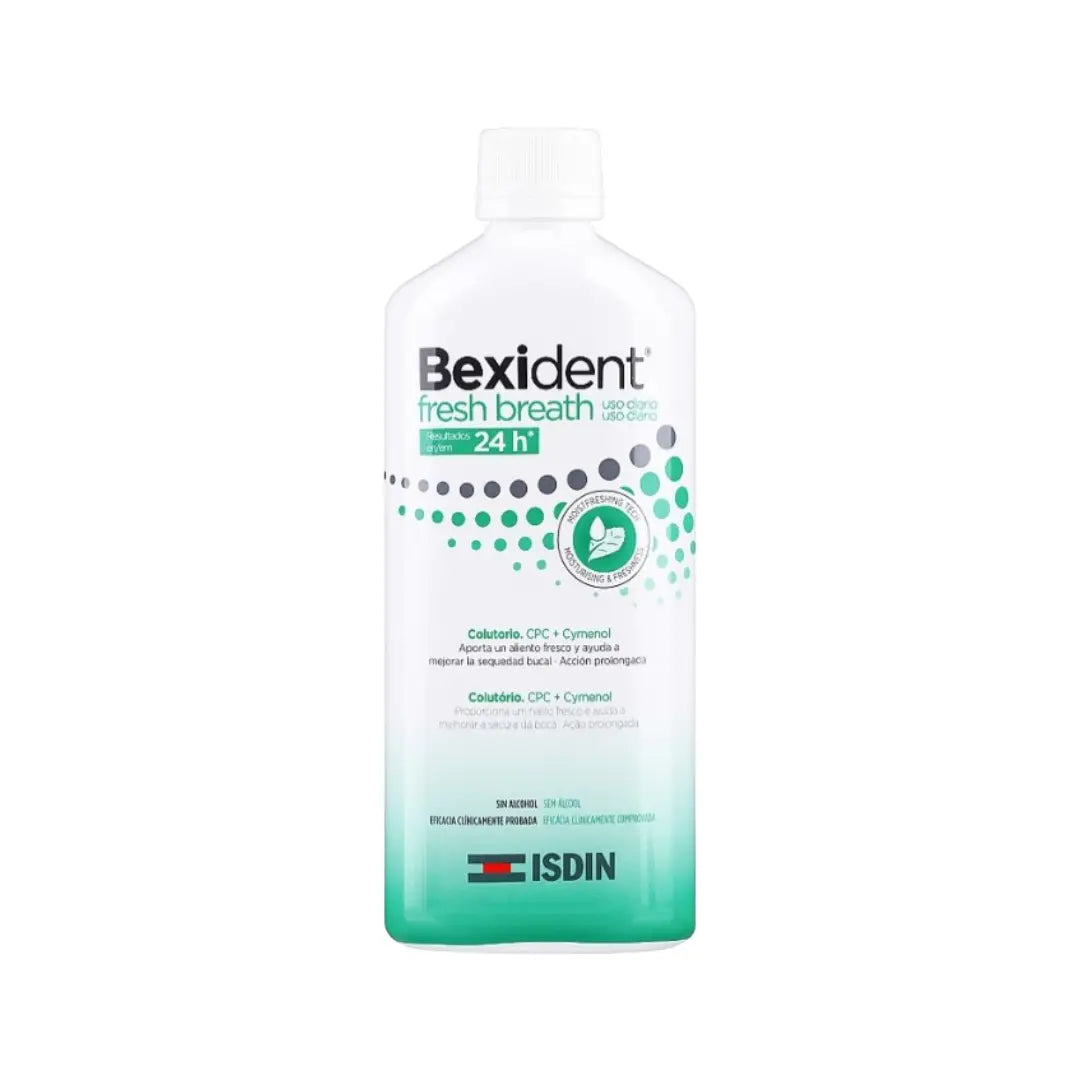 ISDIN Bexident 24H Fresh Breath Mouthwash 500ml – Alcohol-Free Oral Care for Long-Lasting Freshness