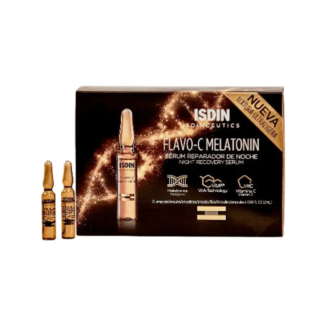 Isdin Isdinceutics Flavo-C Melatonin Ampoules 2ml Pack of 30  antioxidant and skin regeneration serum